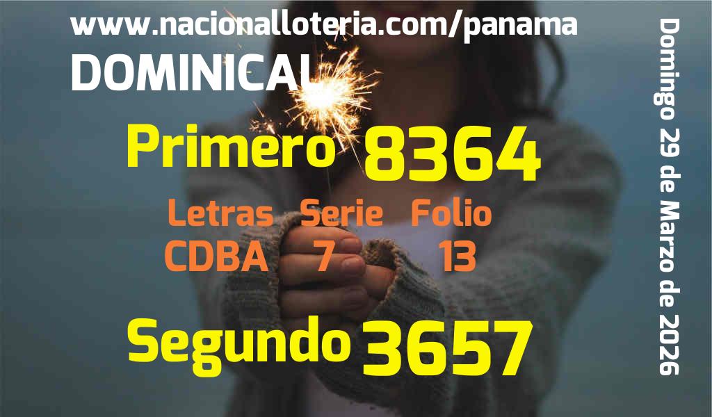 Resultados Dominical del Domingo 29 de Marzo de 2026