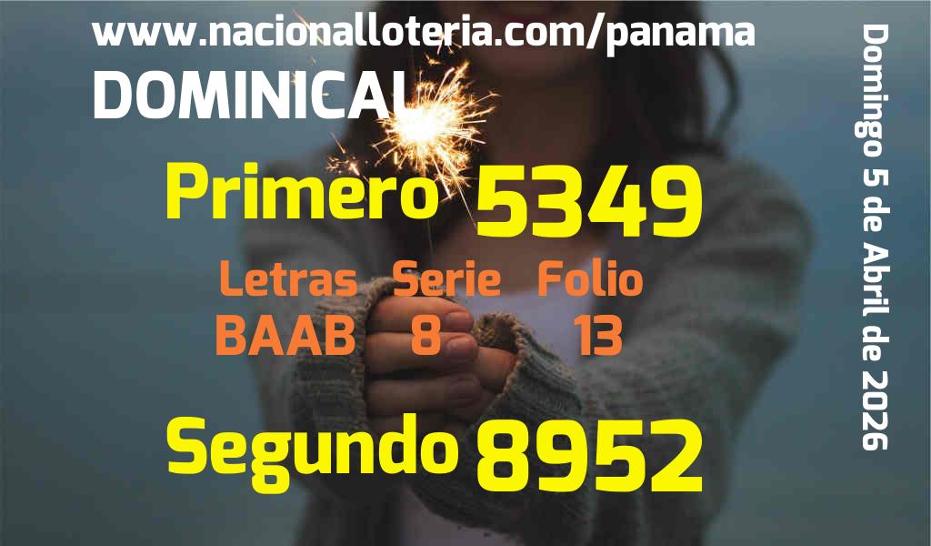 Resultados Dominical del Domingo 5 de Abril de 2026