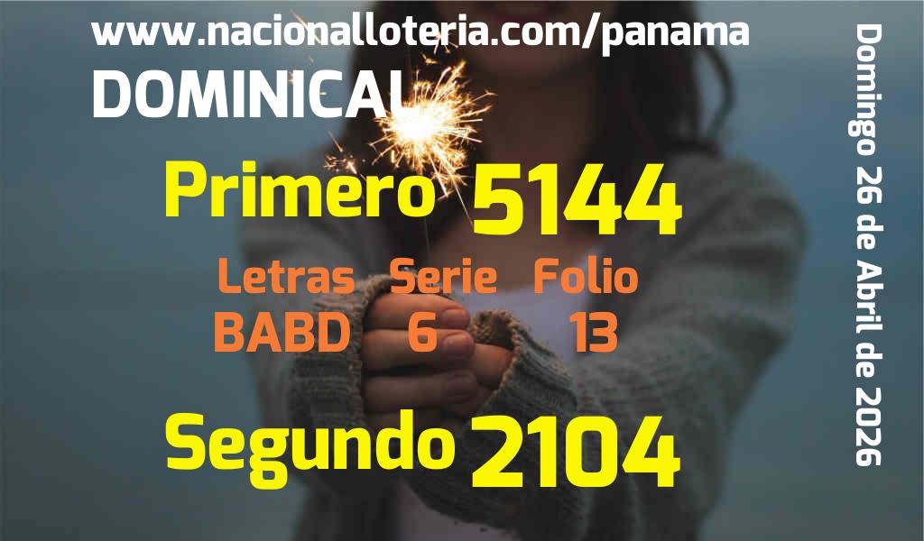 Resultados Dominical del Domingo 26 de Abril de 2026