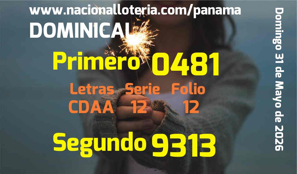 Resultados Dominical del Domingo 31 de Mayo de 2026