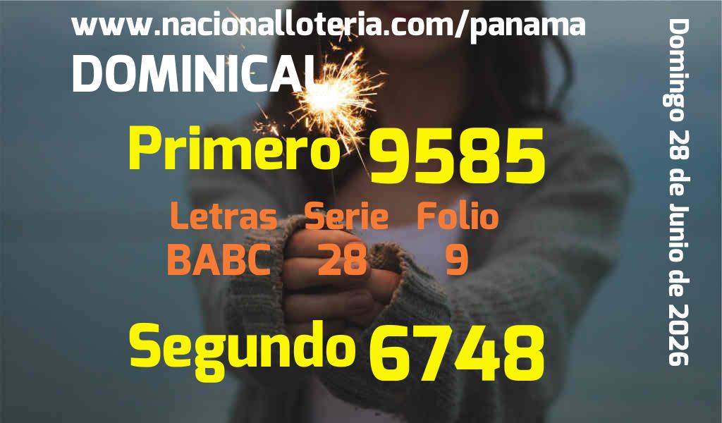 Resultados Dominical del Domingo 28 de Junio de 2026