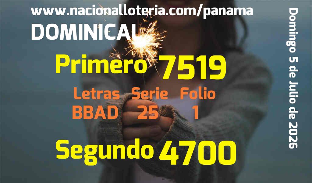 Resultados Dominical del Domingo 5 de Julio de 2026