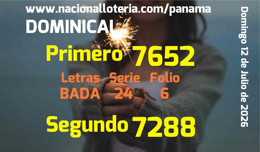 Resultados Dominical del Domingo 12 de Julio de 2026