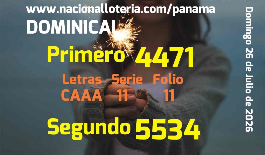 Resultados Dominical del Domingo 26 de Julio de 2026