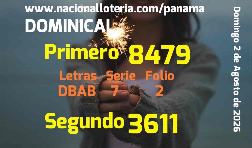 Resultados Dominical del Domingo 2 de Agosto de 2026