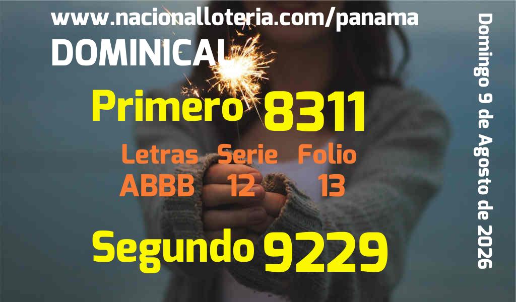 Resultados Dominical del Domingo 9 de Agosto de 2026