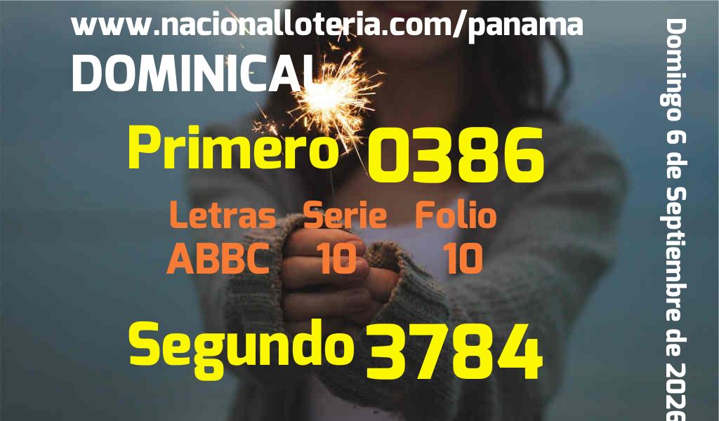 Resultados Dominical del Domingo 6 de Septiembre de 2026