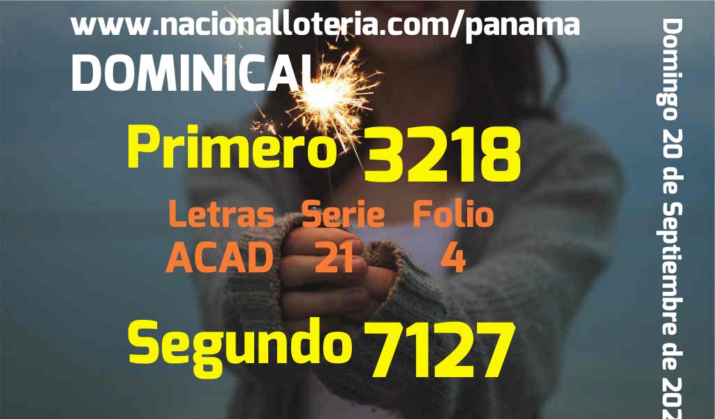 Resultados Dominical del Domingo 20 de Septiembre de 2026