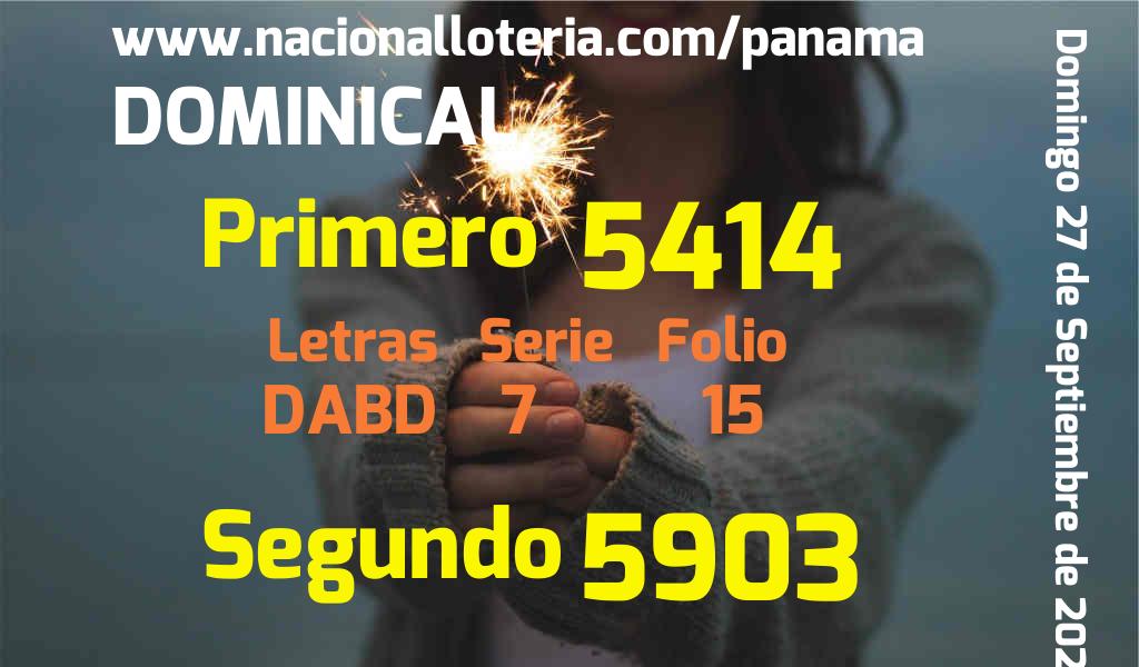 Resultados Dominical del Domingo 27 de Septiembre de 2026