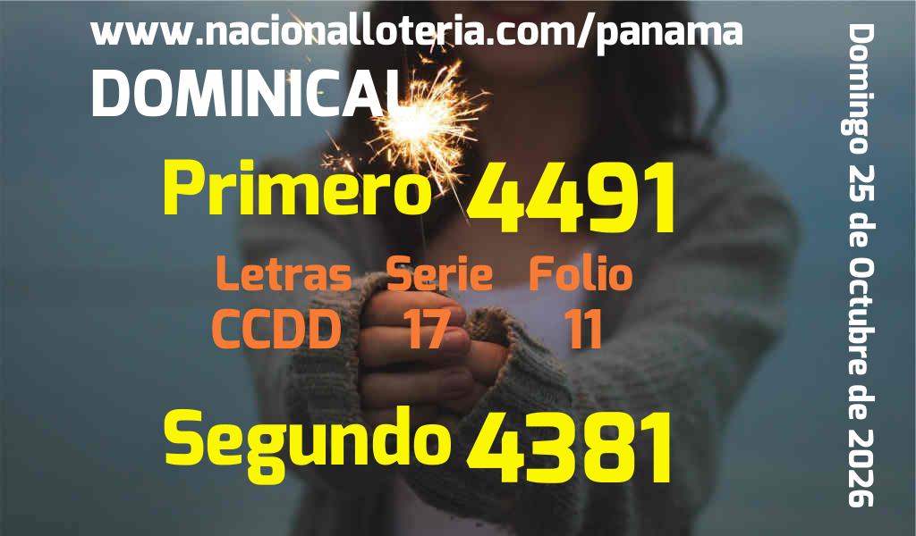 Resultados Dominical del Domingo 25 de Octubre de 2026