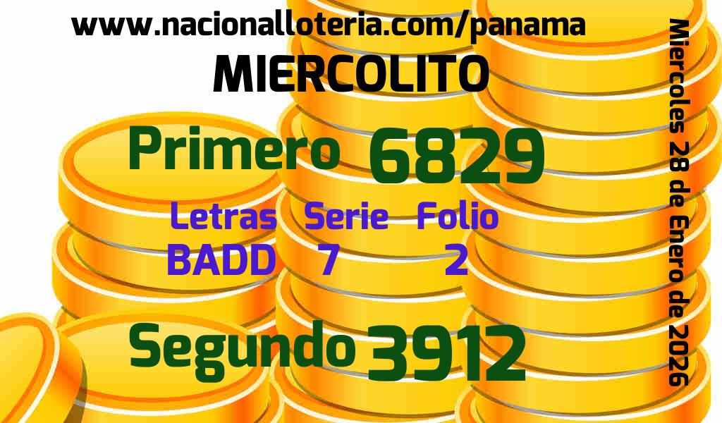 Resultados Miercolito del Mi&eacute;rcoles 28 de Enero de 2026