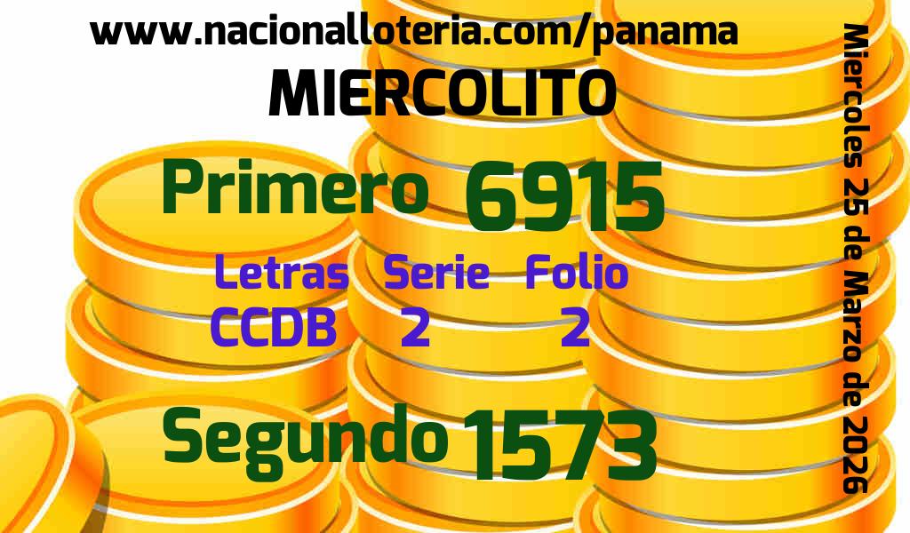 Resultados Miercolito del Mi&eacute;rcoles 25 de Marzo de 2026