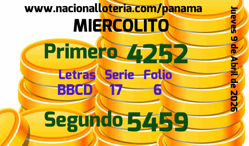 Resultados Miercolito del Jueves 9 de Abril de 2026