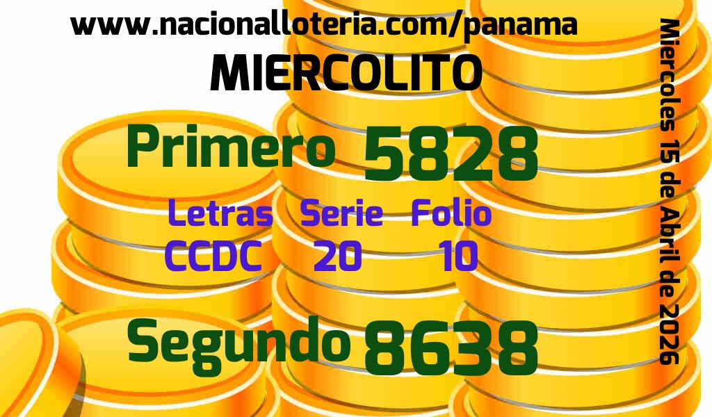 Resultados Miercolito del Mi&eacute;rcoles 15 de Abril de 2026