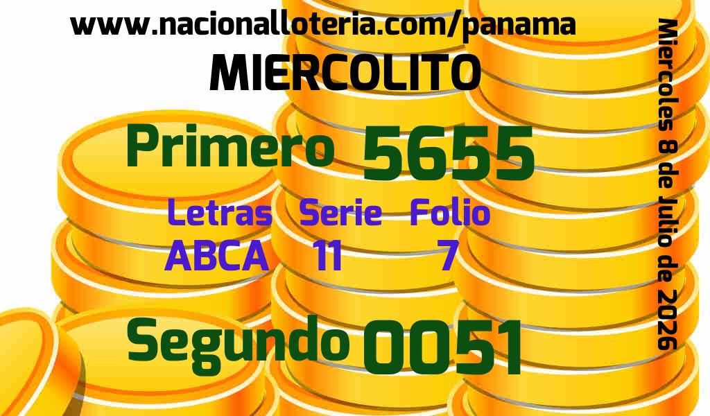 Resultados Miercolito del Mi&eacute;rcoles 8 de Julio de 2026