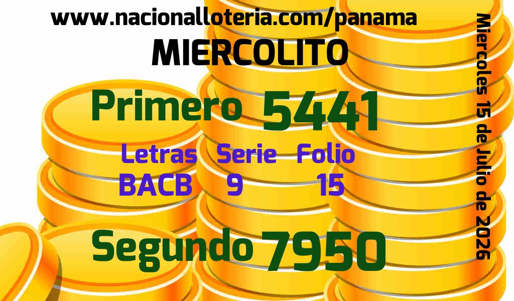 Resultados Miercolito del Mi&eacute;rcoles 15 de Julio de 2026
