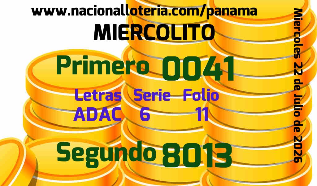 Resultados Miercolito del Mi&eacute;rcoles 22 de Julio de 2026