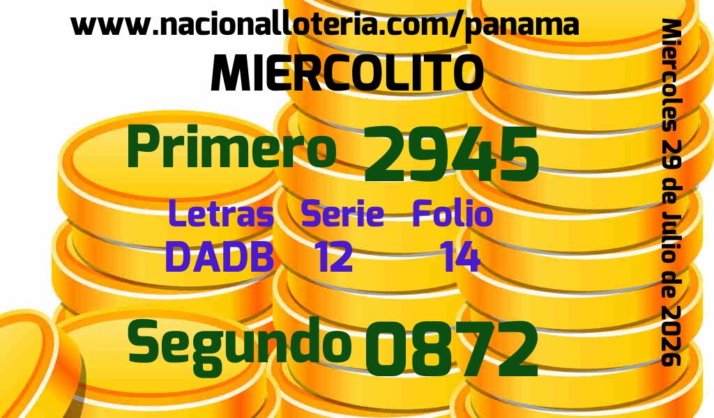 Resultados Miercolito del Mi&eacute;rcoles 29 de Julio de 2026