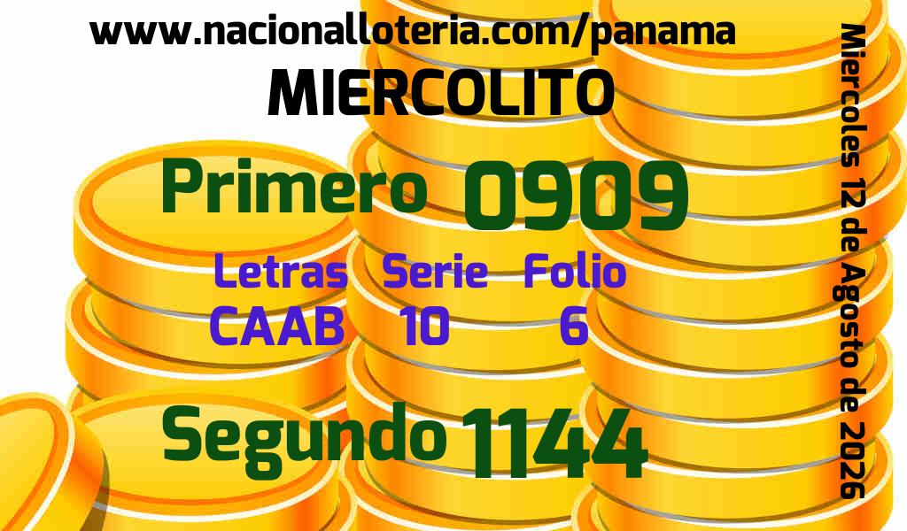 Resultados Miercolito del Mi&eacute;rcoles 12 de Agosto de 2026