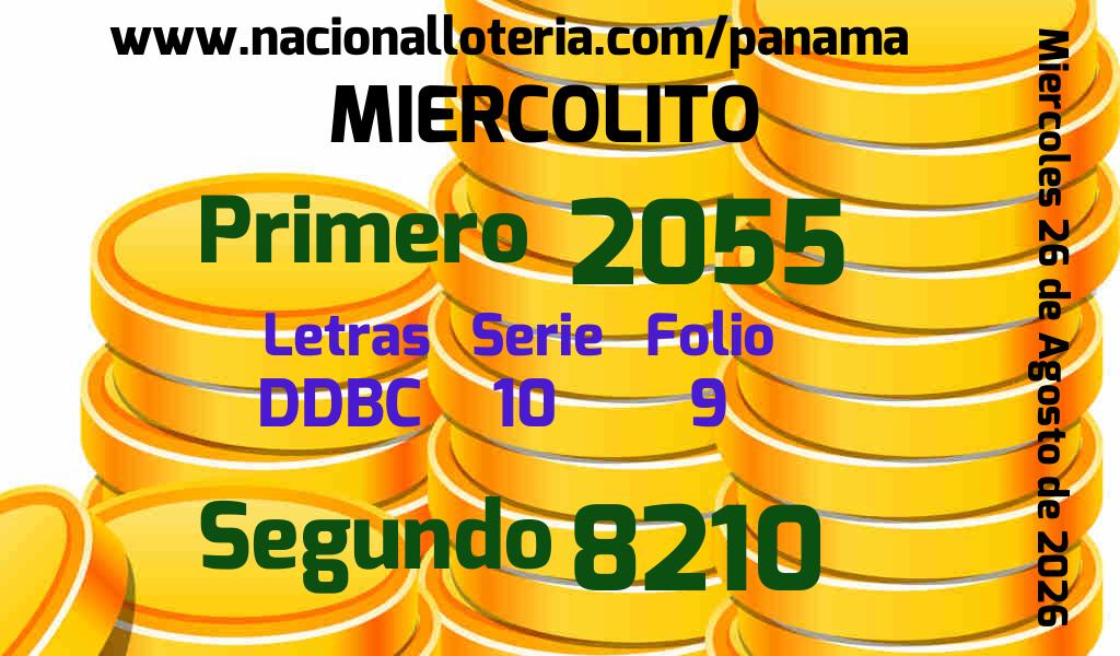 Resultados Miercolito del Mi&eacute;rcoles 26 de Agosto de 2026
