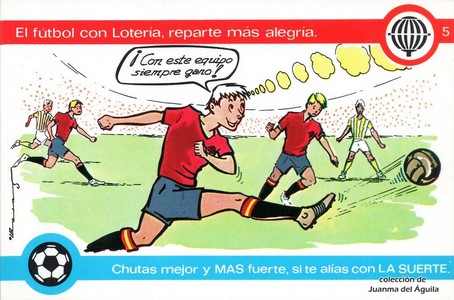 El fútbol con Loterí­a, reparte más alegrí­a.