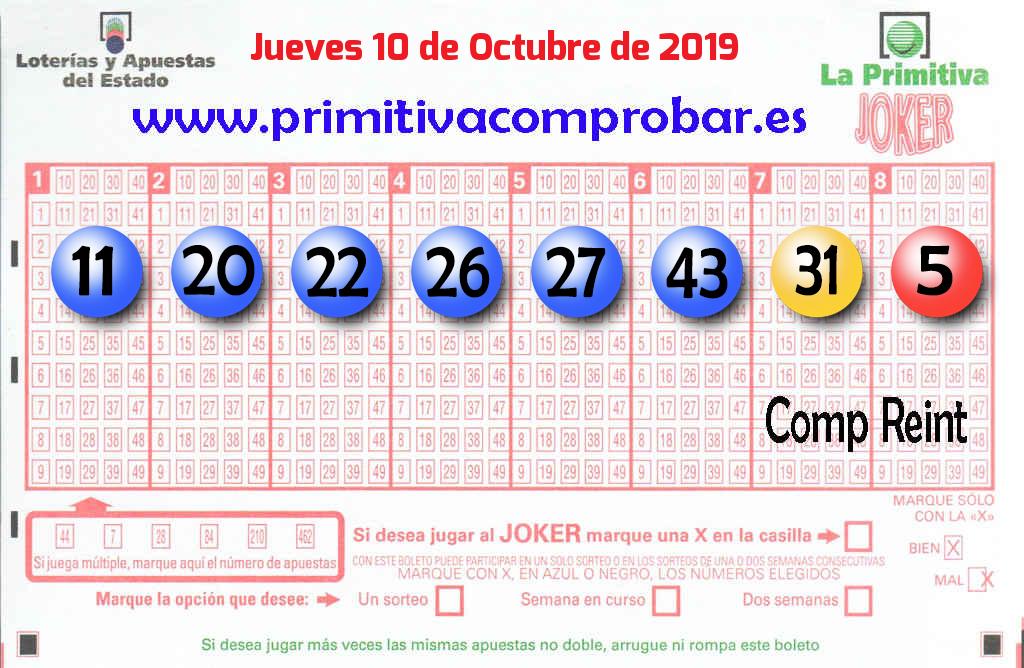 Primitiva del 2019-10-10