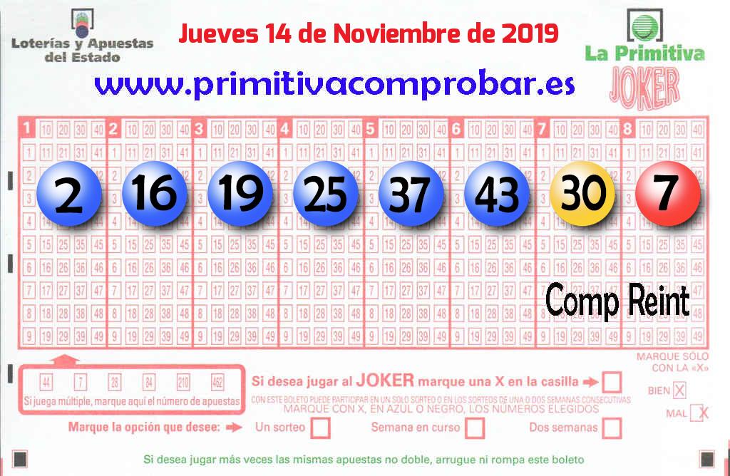 Primitiva del 2019-11-14