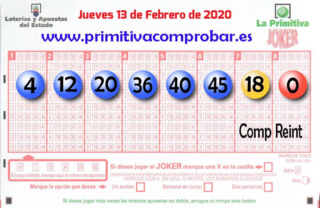 Primitiva del 2020-02-13