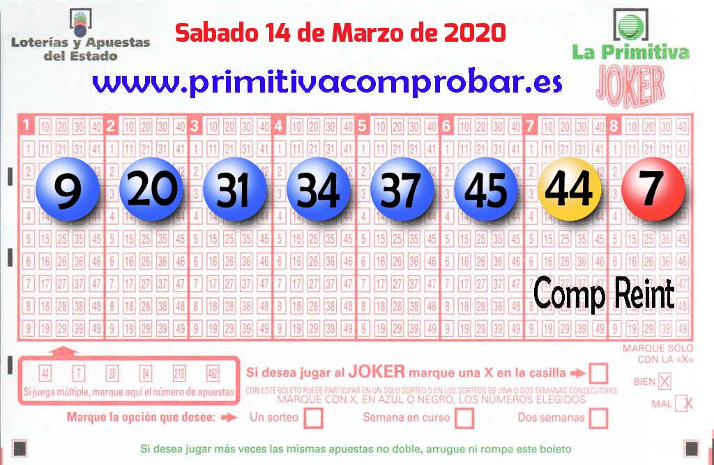Primitiva del 2020-03-14