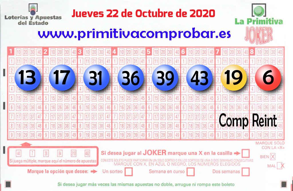 Primitiva del 2020-10-22