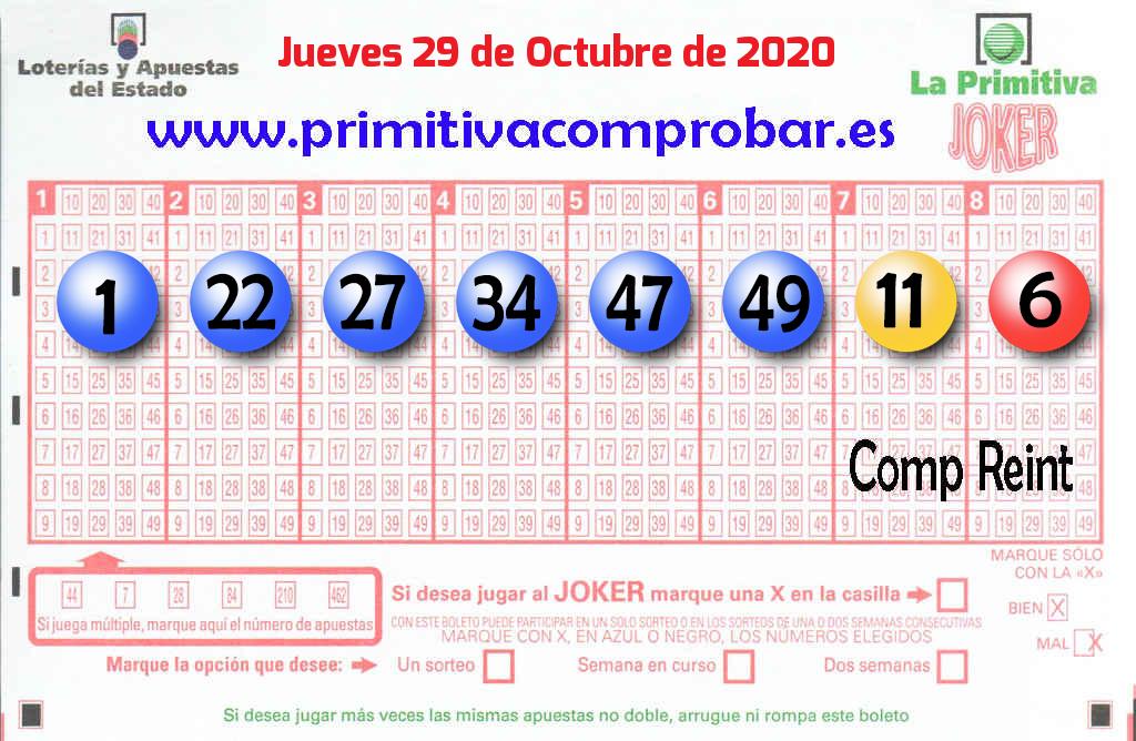 Primitiva del 2020-10-29