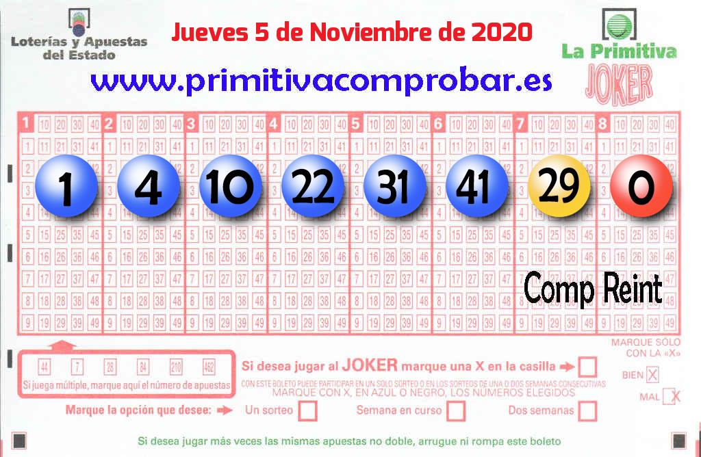 Primitiva del 2020-11-05