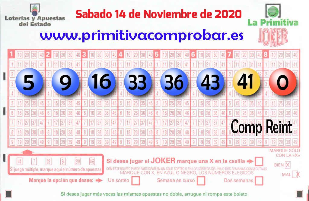 Primitiva del 2020-11-14