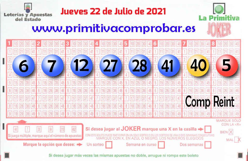 Primitiva del 2021-07-22