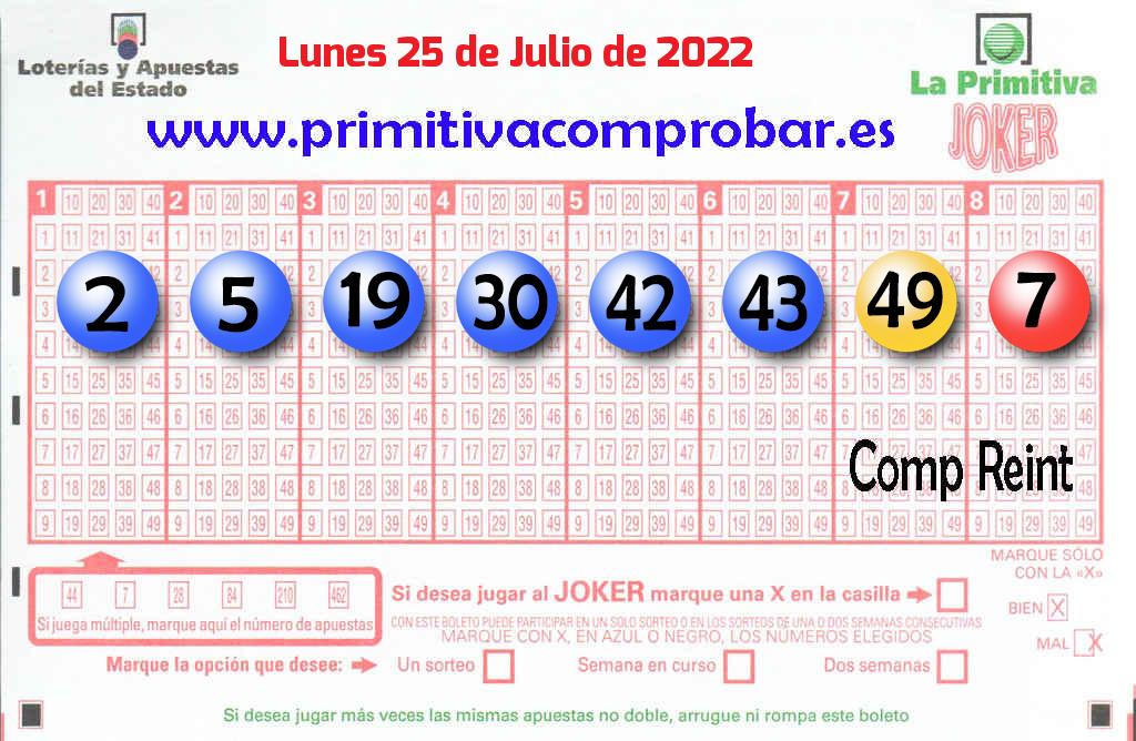 Primitiva del 2022-07-25