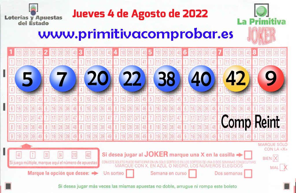 Primitiva del 2022-08-04