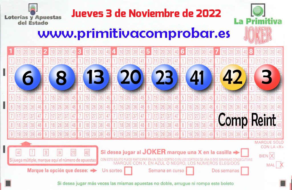 Primitiva del 2022-11-03
