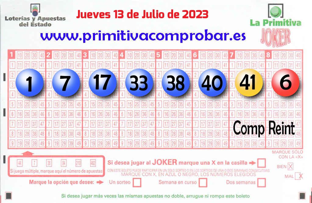 Primitiva del 2023-07-13