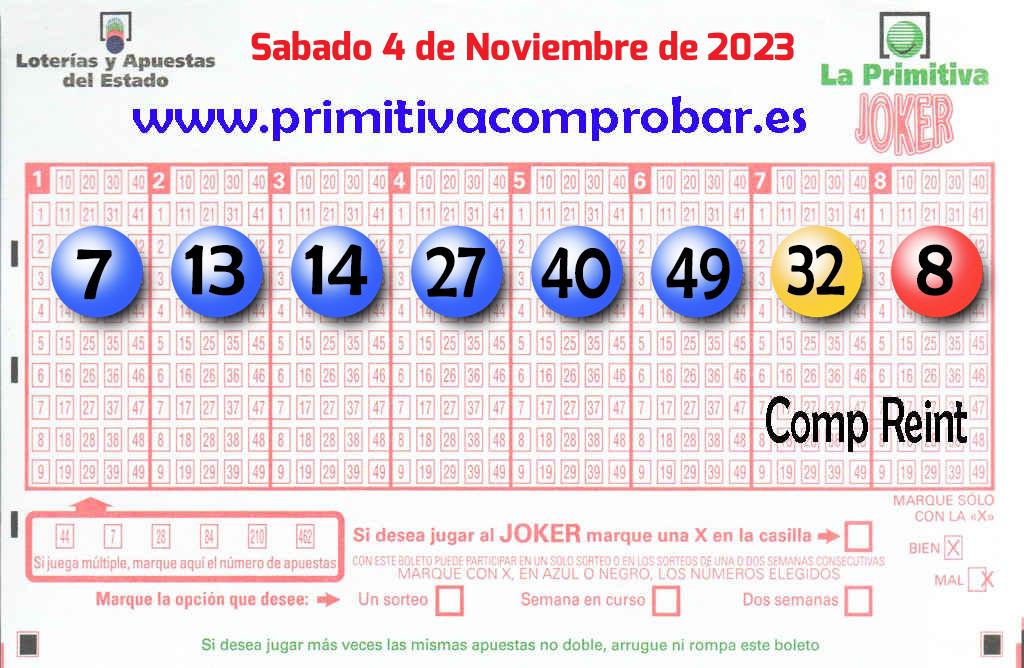 Primitiva del 2023-11-04