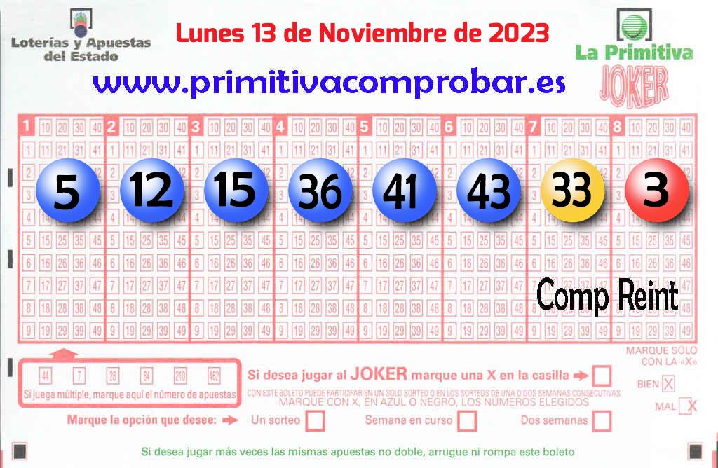 Primitiva del 2023-11-13