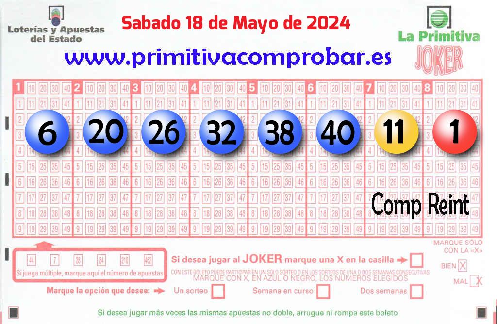 Primitiva del 2024-05-18