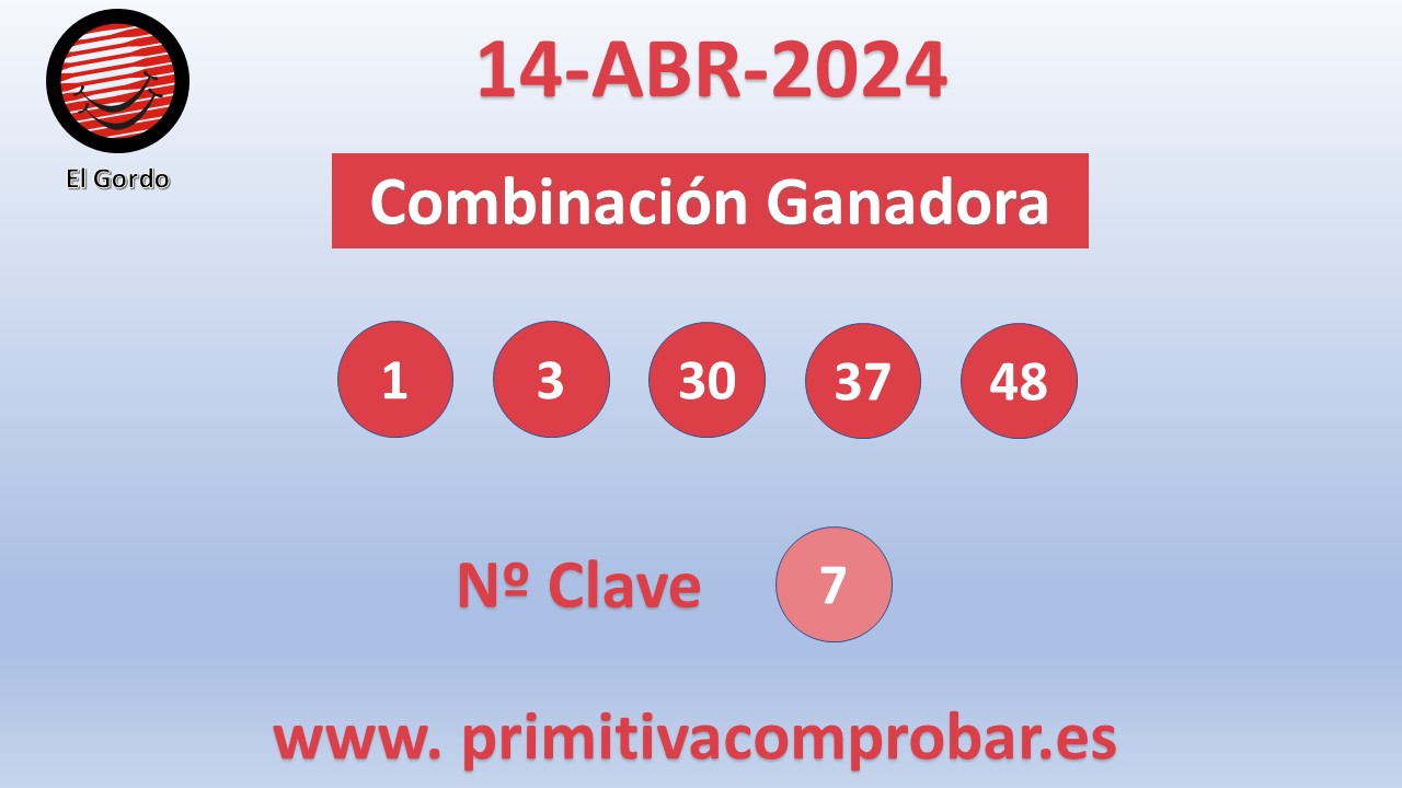 Gordo de la Primitiva del 2024-04-14