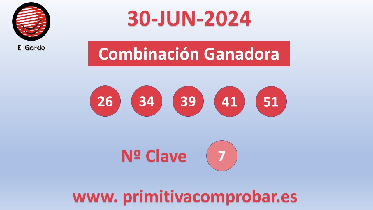 Gordo de la Primitiva del 2024-06-30