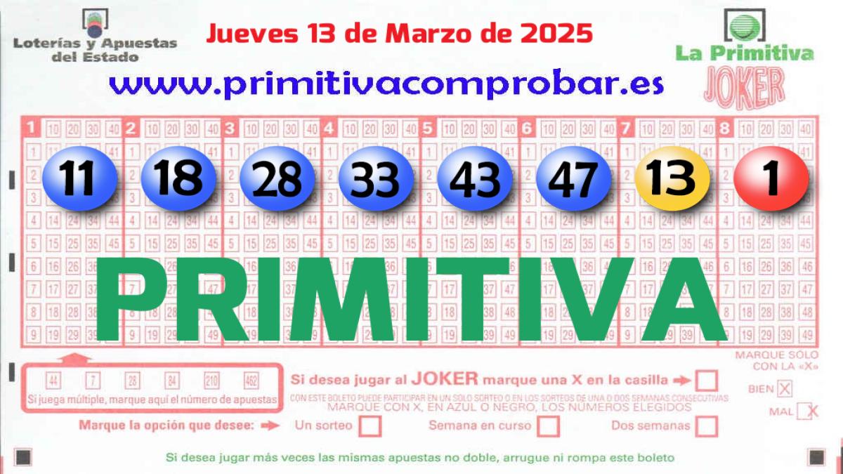Primitiva del 2025-03-13