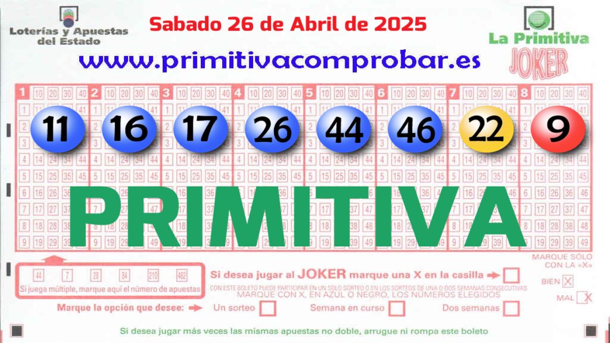 Primitiva del 2025-04-26