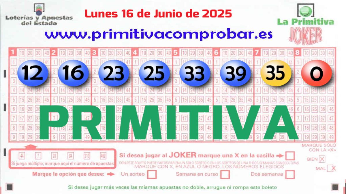 Primitiva del 2025-06-16