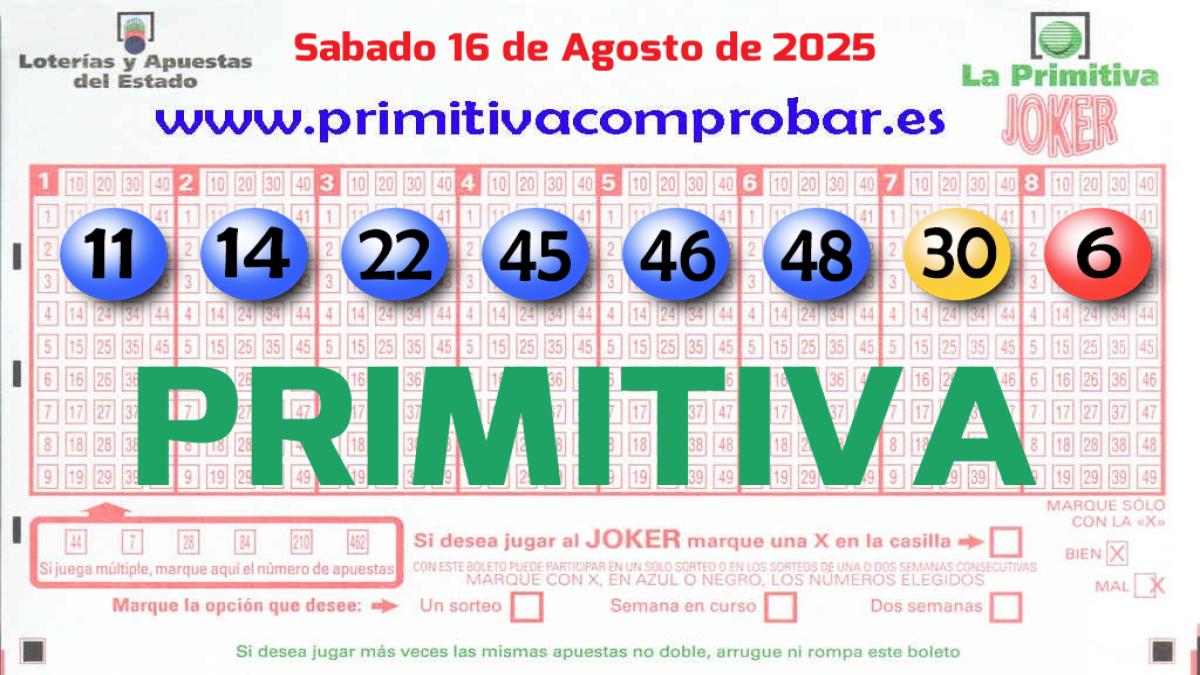Primitiva del 2025-08-16