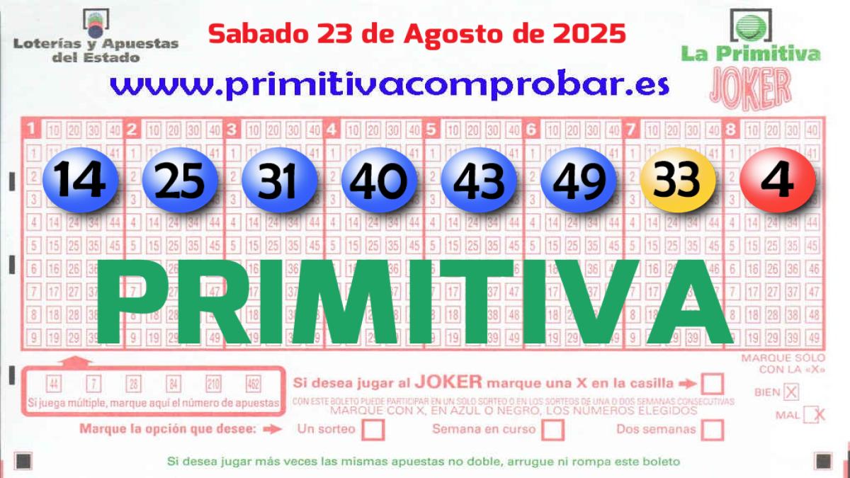 Primitiva del 2025-08-23