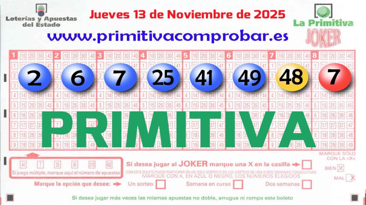 Primitiva del 2025-11-13