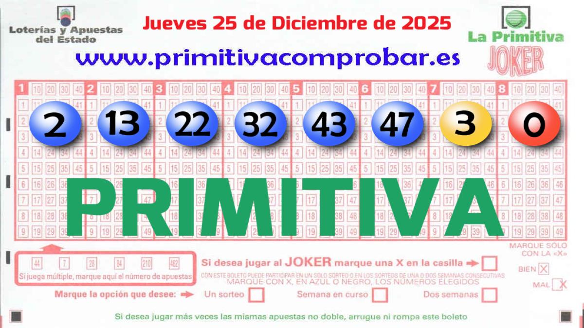 Primitiva del 2025-12-25